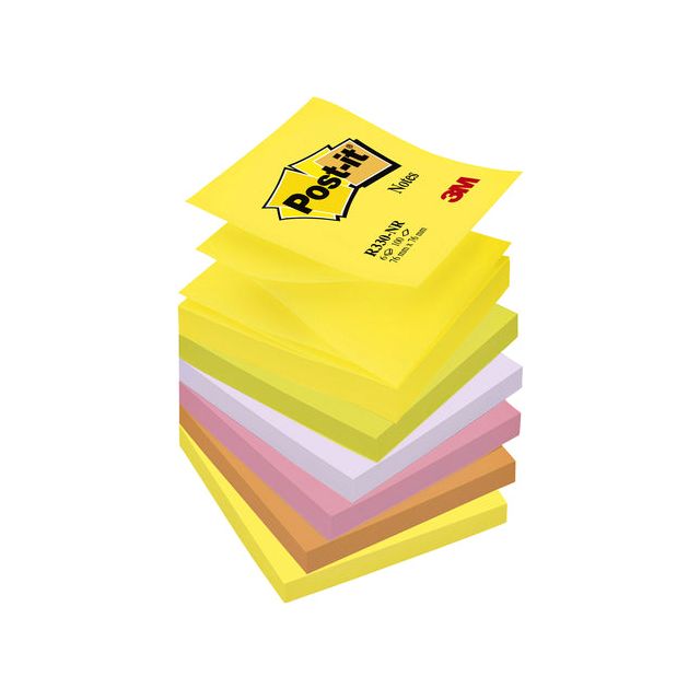 Memoblok 3m post-it z-note r330 76x76mm neon regenbogen