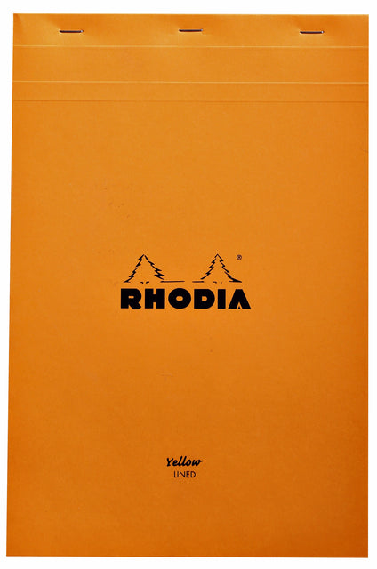 Rhodia - Schrijfblok a4 lijn 80vel 80gr geel