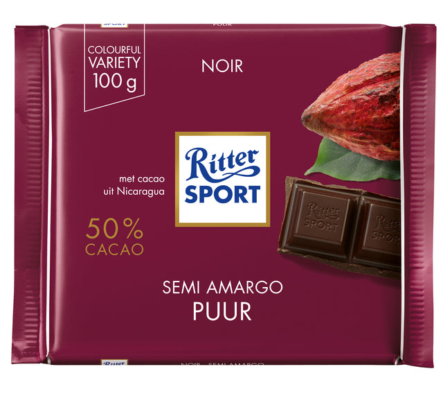 Ritter Sport - puur tablet 100gr | 12 stuks