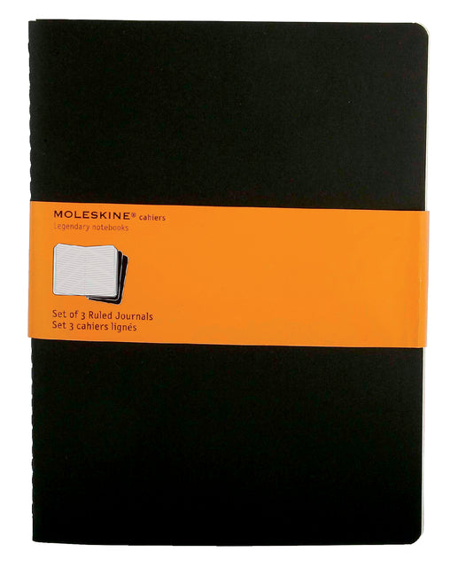 Moleskine - Schrift moleskine 190x250mm lijn 240pag zwart 3st