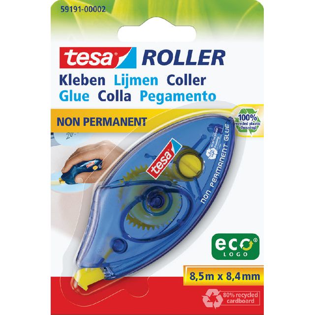 Tesa - Glue Roller Ecologo Non permanent sur Blister