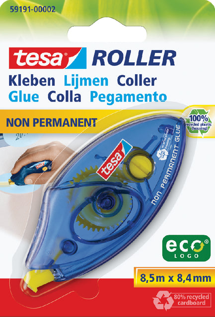 Tesa - Glue Roller Ecologo Non permanent sur Blister