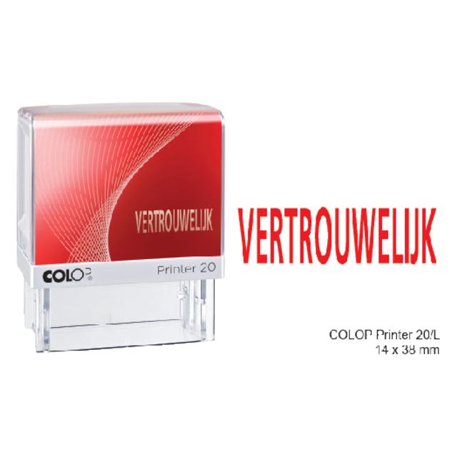 Colop - Woordstempel  printer 20 vertrouwelijk rood