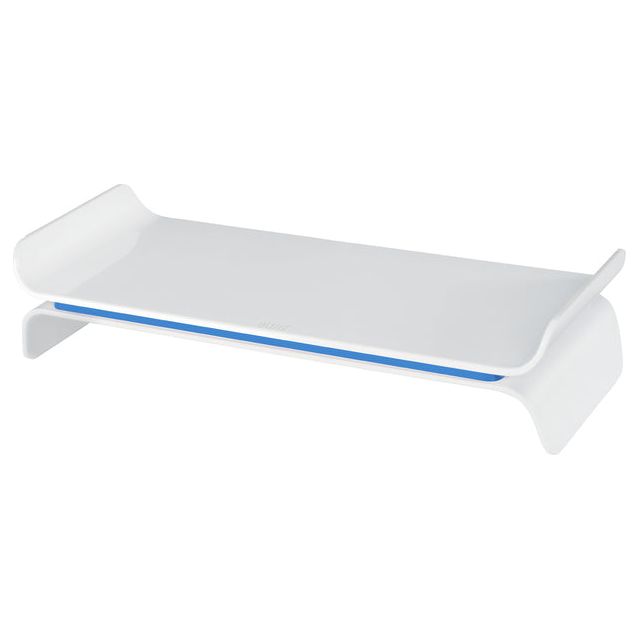 Leitz - Ergo wow stand de moniteur réglable, blanc -blue