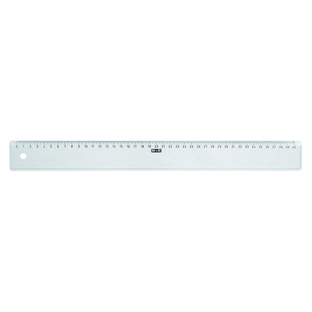 M&R - Liniaal m+r 1140/000 plastic 40cm transparant | 10 stuks