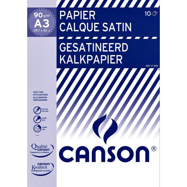 Canson - Lime Paper Ft 29,7 x 42 cm (A3), 10 Blatt Penny