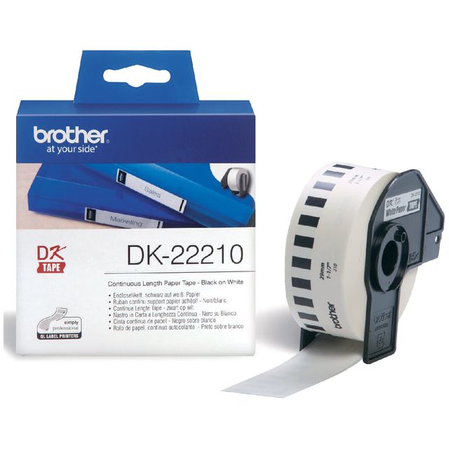 Brother - doorlopende labelrol voor QL, ft 29 mm x 30,48 m, papier