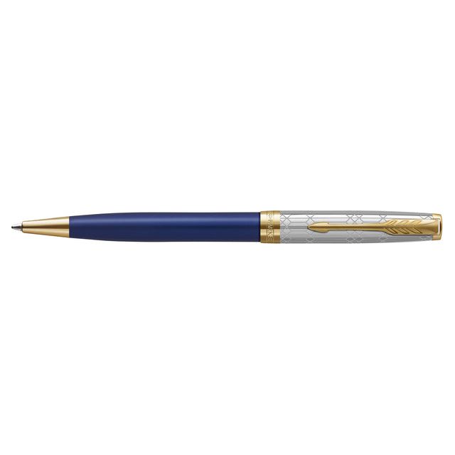 Ball Pen Parker Sonnet Special Edition Queen Elisabeth Sapphire Blue Lacquer 18K GT Medium