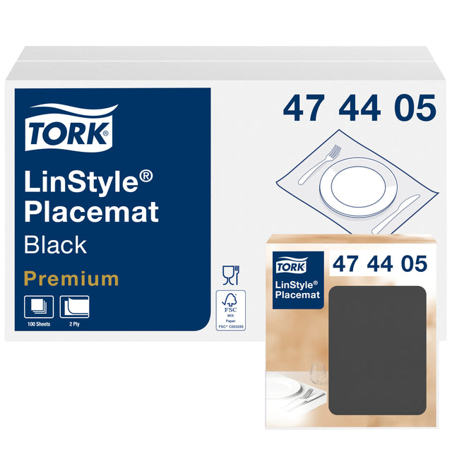 Tork - Placemat linstyle premium 2laags zwart