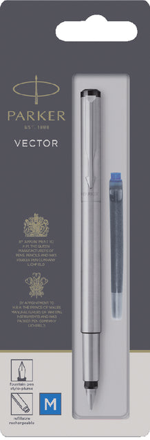 Parker - Fountain Ventain Styl en acier sur blister