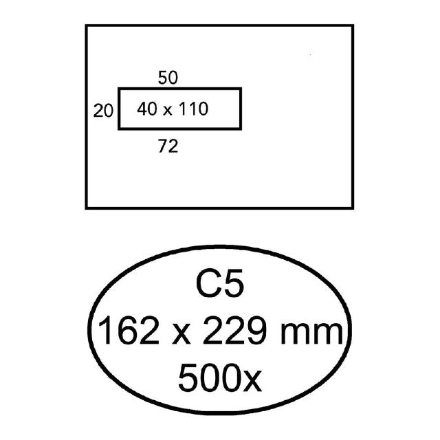 Quantore - Envelop venster c5 vl40 80gr wt