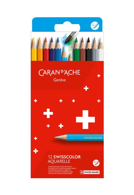 Caran d'ache - Farbige Bleistifte Caran d'Ache Aquarel Box mit 12 Teilen