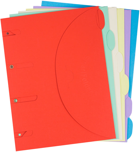 Tarifold - Smartfolder geperforeerde opbergmappen a4 ass 6st | 10 stuks