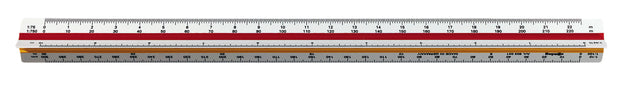 Rotring - driekantige schaallat 1:20; 1:25; 1:50; 1:75; 1:100 en 1:125