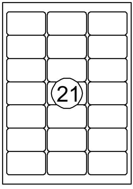 Quantore - Etikett 63,5x38.1mm 315 Stücke | 20 Stücke