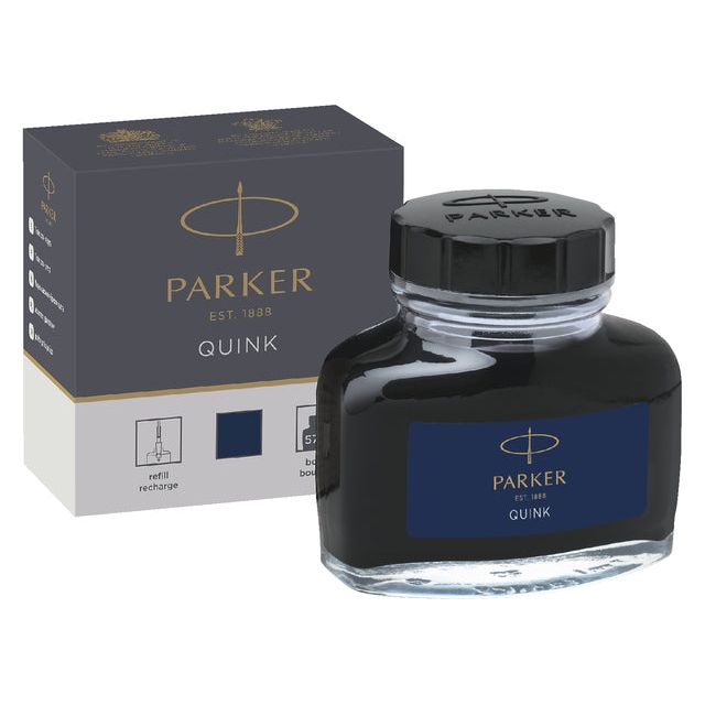 Parker - Fountain Pen Ink Quink Permanent 57 ml bleu / noir