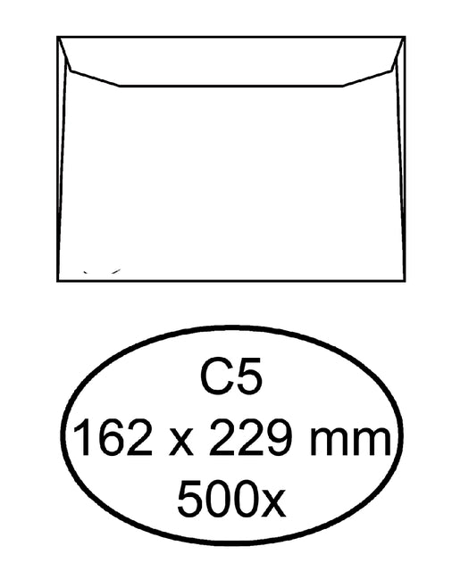 Hermes - Envelop  bank c5 162x229 500st wit