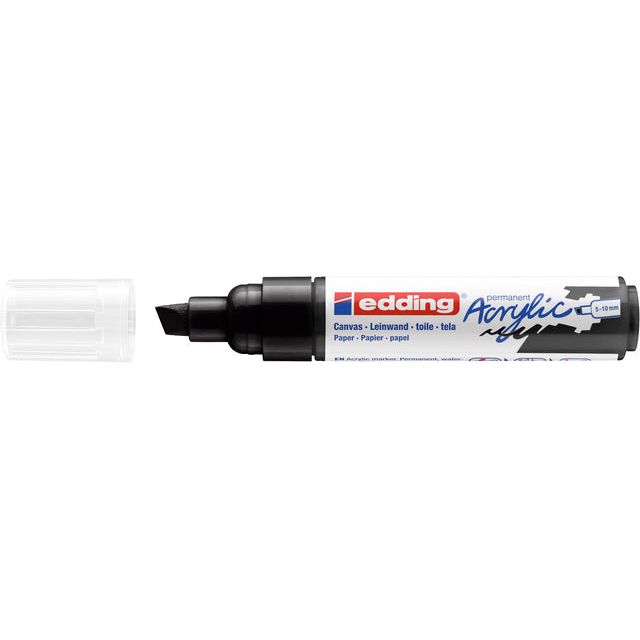 Edding - Marker acrylique Edding E -5000 Wide Black | 5 pièces