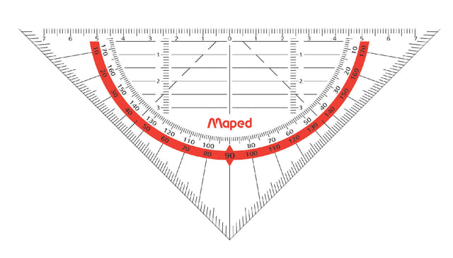 Maped - Geodriehoek  028600 160mm flexibel transparant | 10 stuks