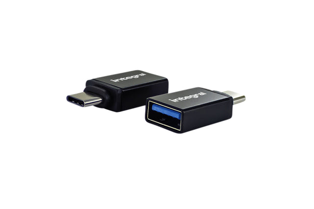 Integral - adapter USB-A naar USB-C, pak van 2 stuks