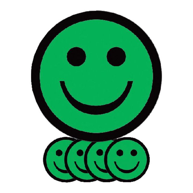 Smit Visual - Magneet smiley 2.5cm emotie blij groen