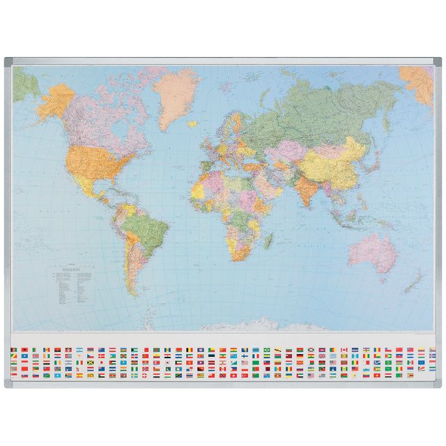 Carte mondiale Legamaster 98x142cm