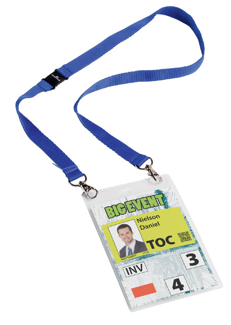 Durable - Badge durable event met koord a6 donkerblauw