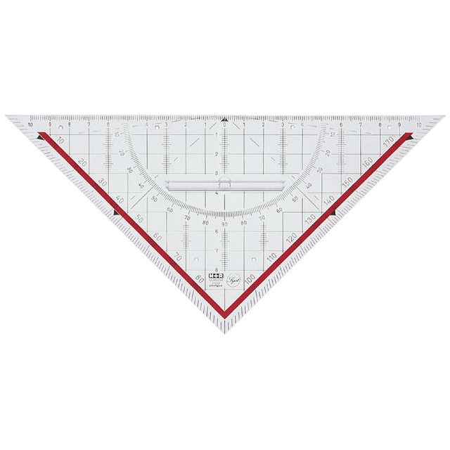 Geo Triangle M + R 2322 220 mm Handle Transparent