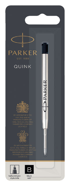 Parker - Ballpin remplissage de quink noir large sur la blister