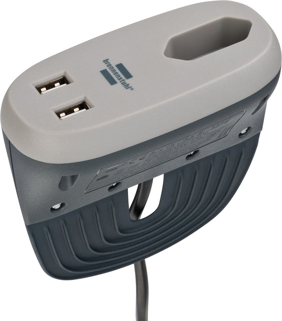 Brennenstuhl - Sofa de station de charge 1 Eurosocket 2 USB