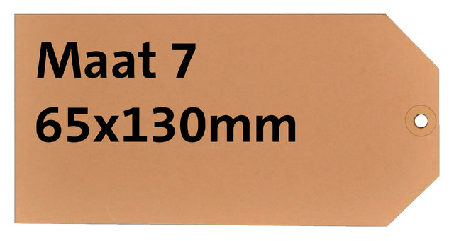 HF2 - Cardboard d'étiquette NR7 200gr 65x130mm Chamois 1000 pièces