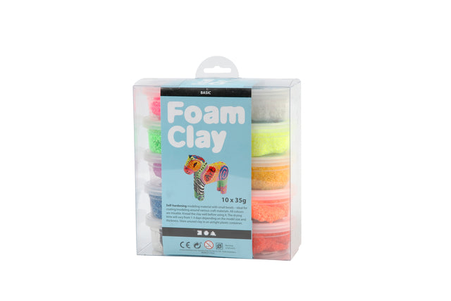 Foam Clay - Klei foam clay basic 10 x 35gr 10 kleuren