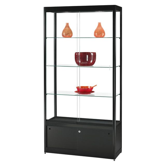 Sdb - Vitrine gpc-o-1000 led zwart 1000x400x2000mm