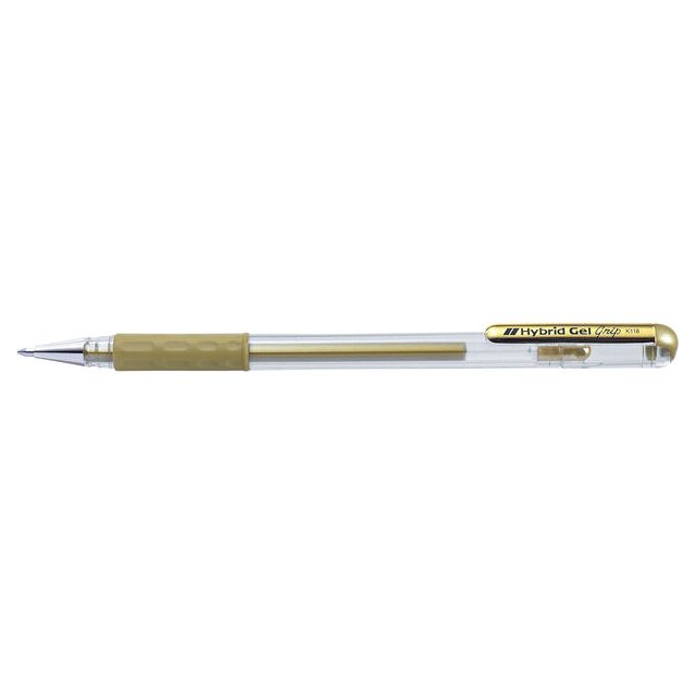 Pentel - Gelschrijver pentel k118 grip m goud | 12 stuks