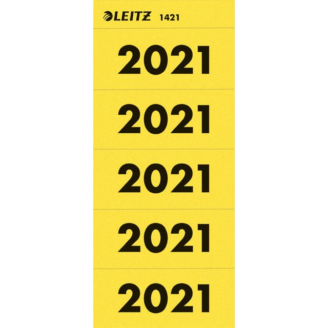 Leitz - Rugetiket  2021 80mm geel | 1000 stuks