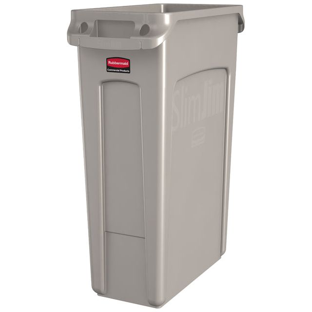 Rubbermaid commercial products - afvalcontainer Slim Jim, 87 liter, grijs