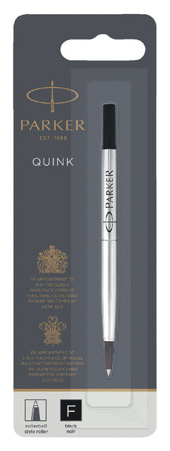 Parker - Rollerpenvulling parker quink f blister zwart