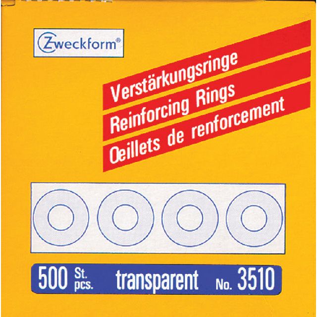 Avery Zweckform - Verstärkungsringe Zweckform 3510 13mm 500 Stück Persp | 10 Stücke