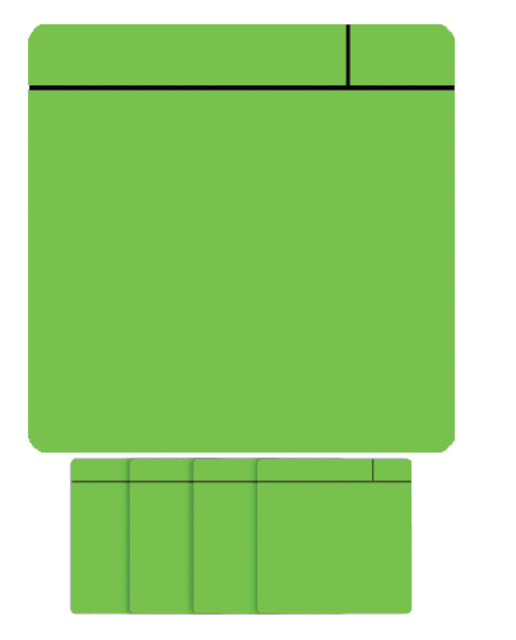 Smit Visual - Magneet scrum 75mmx75mm groen