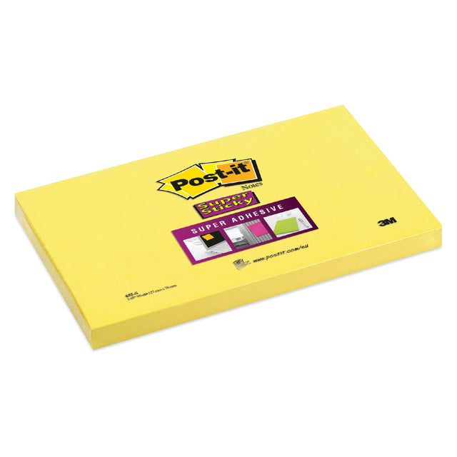 Post-it-MemoBlok 3M Post-It 655S 76x127mm SS Geel | Oompoot ein 12 -teiliges x 90 Blatt