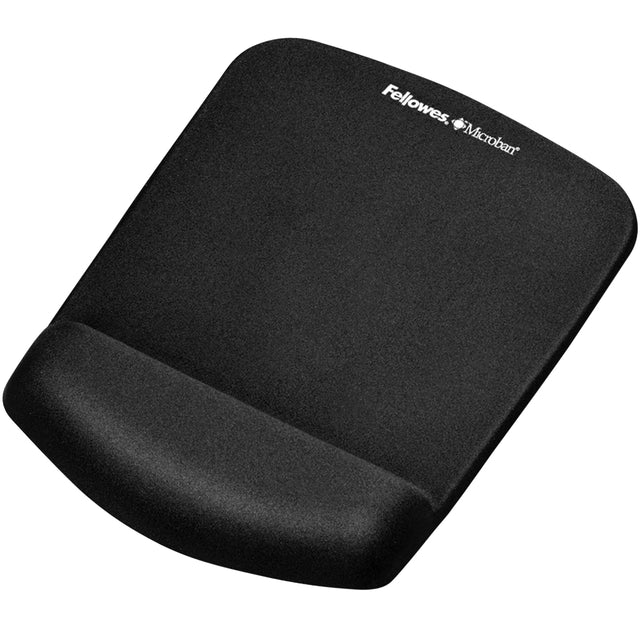 Fellowes - Mat de souris PlushTouch avec support de poignet, noir