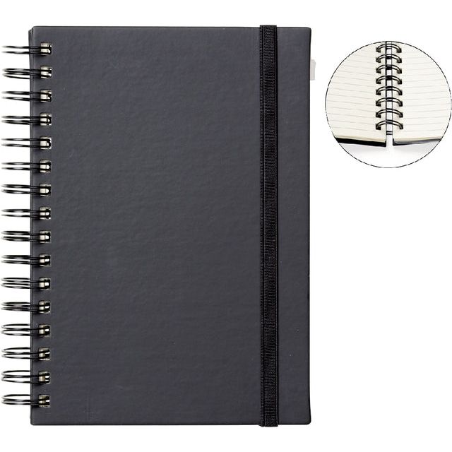 Quantore - Notebook A5 Spiral Black | 3 pièces