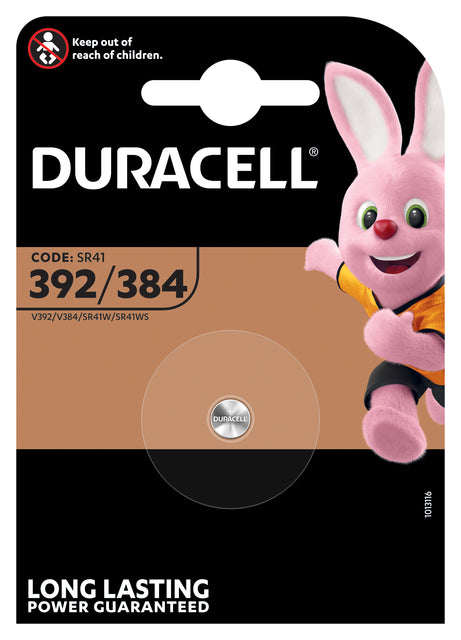 DURACELL - Batter Bouton Cell 1x392 / 384 Alcaline Ø7,9 mm 1,5 V -45mAH | 10 pièces