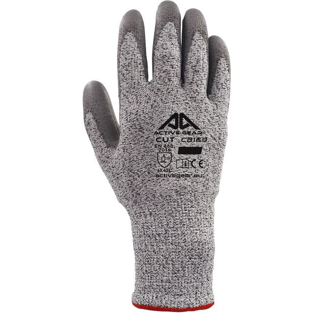 ActiveGear - Handschoen activegear snijbestendig grijs 9/l