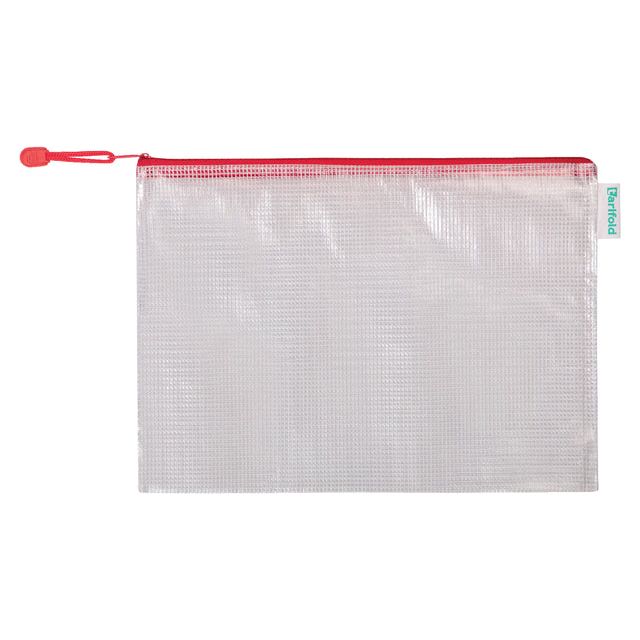 Tarifold - Sac de rangement avec fermeture à glissière 330x240 mm en PVC rouge