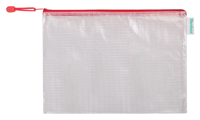 Tarifold - Sac de rangement avec fermeture à glissière 330x240 mm en PVC rouge