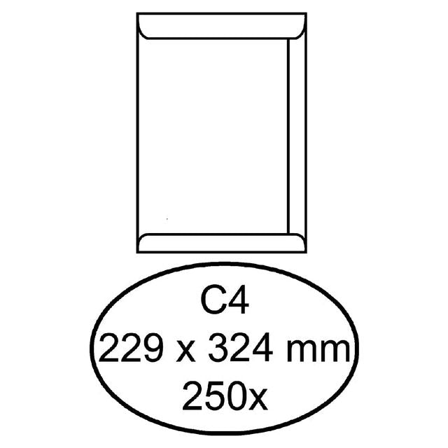 Hermes - Enveloppe Deed C4 229x324mm blanc 250 pièces