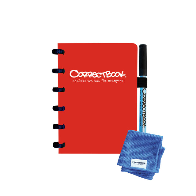 Correctbook - A6 Original: Notebook excès / réutilisable, doublé, Horizon Red (rouge)