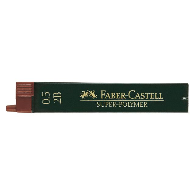 Faber Castell - Potloodstift faber-castell 2b 0.5mm | 12 stuks