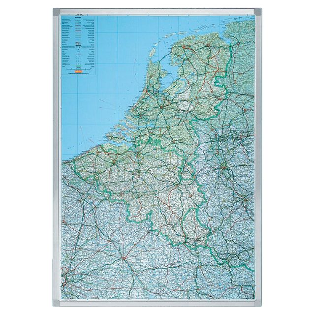 Carte terrestre Legamaster Benelux 105x88cm